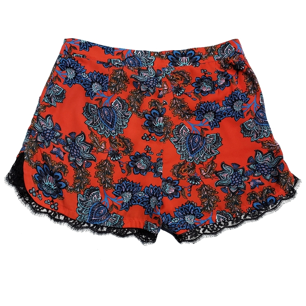 ECLAIR High Waist Boho Floral Print Shorts - Picture 3 of 5